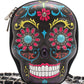 Cowgirl Trendy Sugar Skull Calavera Day of The Dead Crossbody Handbag Messenger