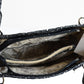 Western black embroidery sugar skull day of the dead handbag shoulder purse bag