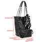 2pcs Fashion Women Leather Skull Handbag Shoulder Crossbody Messenger Bag Purse