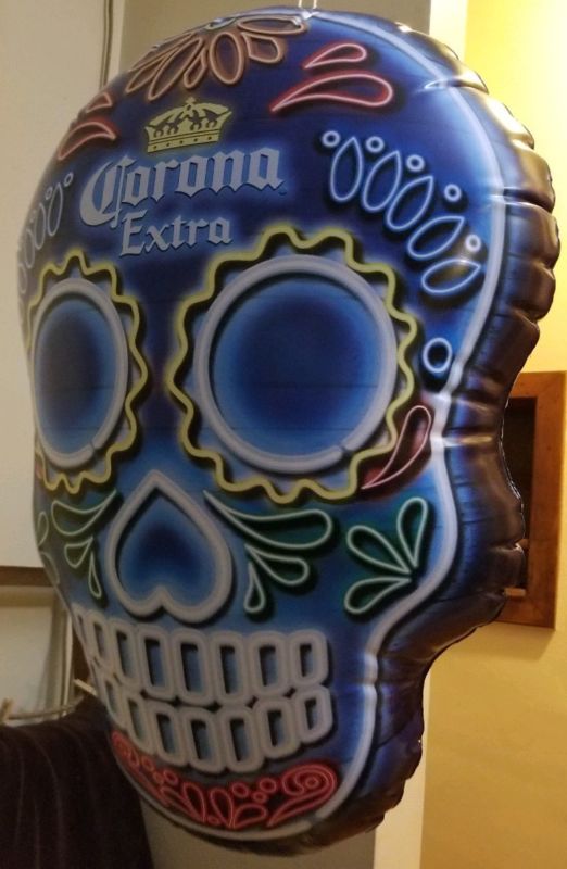 Corona SUGAR SKULL BEER inflatable DECOR SIGN  *HALLOWEEN