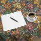 Round Tablecloth Calavera Sugar Skull Day Of The Dead Skull Mexico Cotton Sateen
