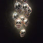 New In Retail Box Sugar Skulls String of 10 LED Lights Rare! Battery 10'