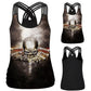 Summer Women's Gothic Animal Tank Tops Sexy Hollow Out 3D Skull Print T-Shirts