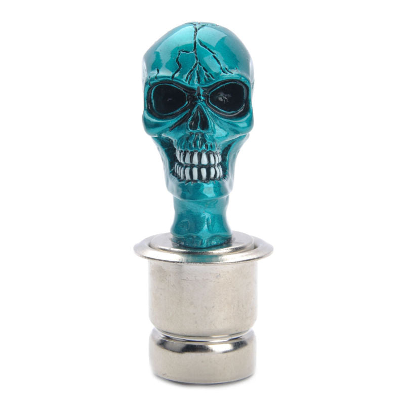 Cool Skull Head Style Car Cigarette Lighter Resin - Blue (DC 12V)