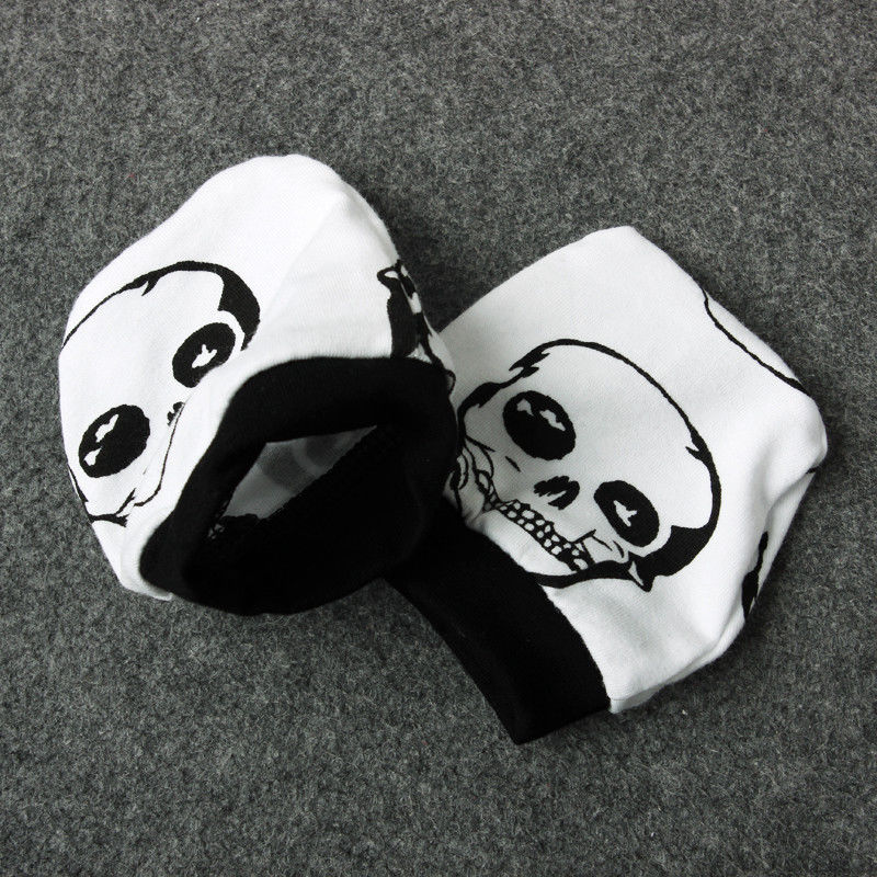 Newborn Infant Kids Baby Boy Skull Outfits Clothes Tops+Long Pants Hat 4pcs Set