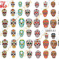 Sugar Skull Nail Art Stickers Transfers Decals Dia de los Muertos