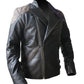 Men’s Biker Reinforced Vintage Distressed Black Skull Leather Jacket