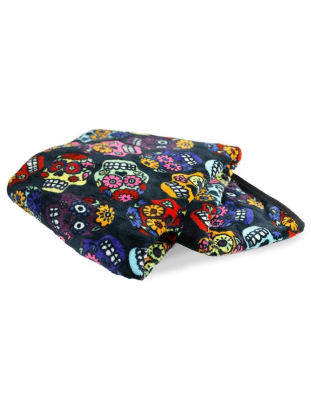 Day Of The Dead Fleece Blanket Throw Sugar Skull Cool Unique Gift