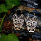 SKULL HANDMADE TRIBAL BRASS BOHO HOOP GYPSY EARRINGS GAUGES GIRLS