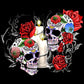 Till Death Skull Red Rose Seat Covers Steering Wheel Set Universal Car Truck SUV