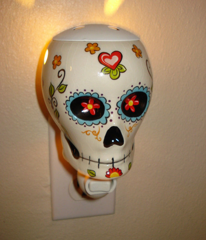 Skulls Sugar Skull Wax Warmer And Night Lite Sugar Skulls Day of the Dead