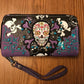 Cowgirl Trendy Western SPECIAL SUGAR SKULL Concealed Carry Handbag/Wallet PURPLE