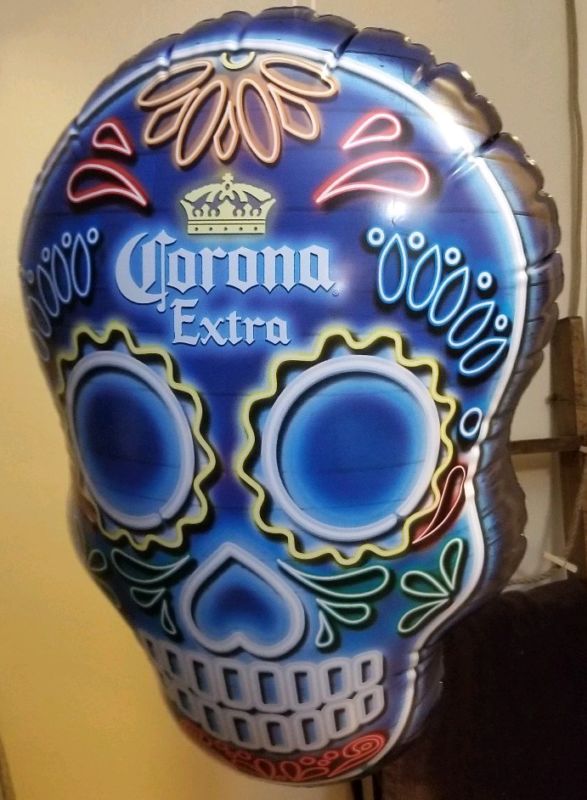 Corona SUGAR SKULL BEER inflatable DECOR SIGN  *HALLOWEEN