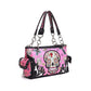 Sugar Skull Purse with Concealed Carry Pocket Day of The Dead Handbag, Fuchsia