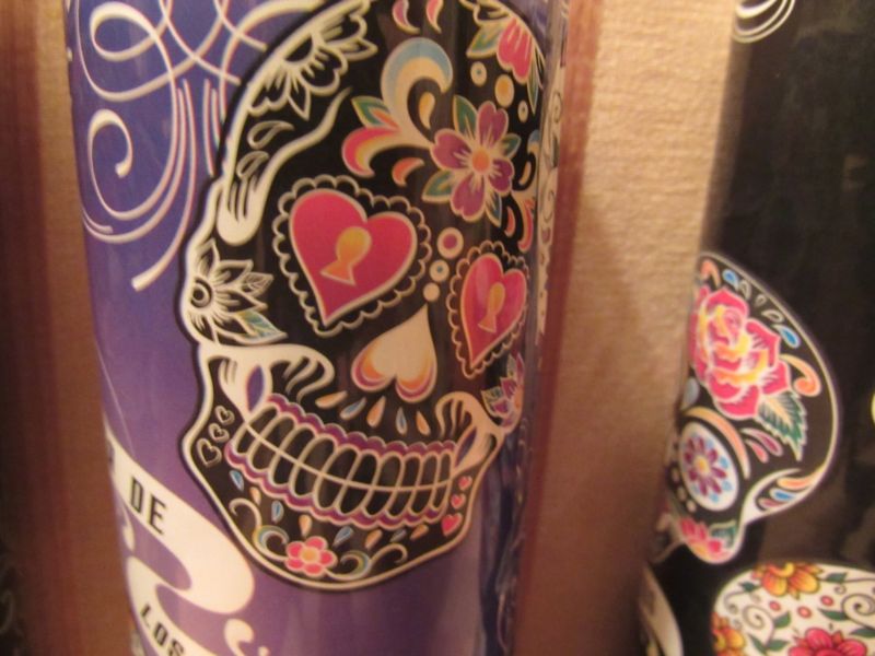DAY OF THE DEAD SUGAR SKULL SCENTED CANDLE SET (3) size Large