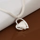 silver plated gorgeous charm fashion charm heart wedding lady love zircon necklace noble luxury 18 inches Silver jewelry hot