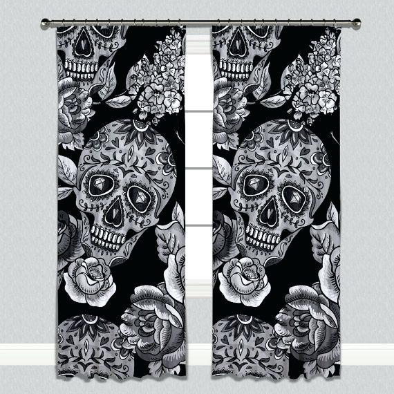 Sugar skull Living Room Curtain Window