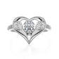 Angel Skull Love Heart Zircon Crystals Ring Wedding