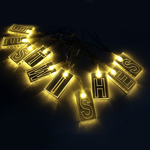 Skull Fairy String Lights 10 LED 2-Lighting-Mode Powered by 2 AA-Batteries(Not included) for Bedroom, Living Room, Outdoors Decoration, Birthday, Christmas, Festival (cool white)