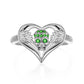 Angel Skull Love Heart Zircon Crystals Ring Wedding