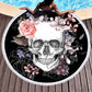Sugar Skull Round Beach Towel Floral
