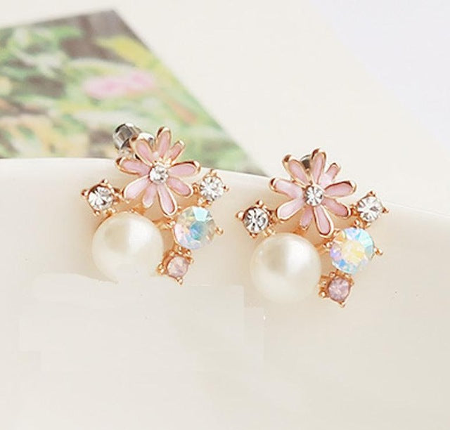 Multicolour Rhinestone Crystals Opal Butterfly Clip Earrings For Women Female Jewelry No Hole Ear Clips Earring Brincos ear cuff