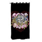 Skull Couples Living Room Curtains Gothic Curtain for Bedroom Pink Flowers Love Window Treatment Drapes