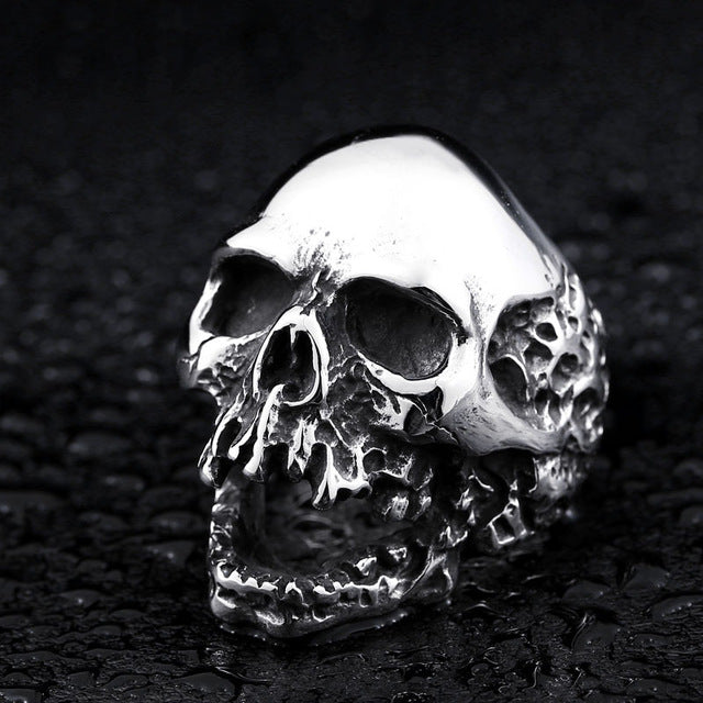 devil punk skull ring stainless steel vintage ring for men titanium steel drop shipping jewelry