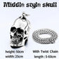 stainless steel men punk skull pendant domineering personality accessories jewelry