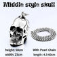 stainless steel men punk skull pendant domineering personality accessories jewelry