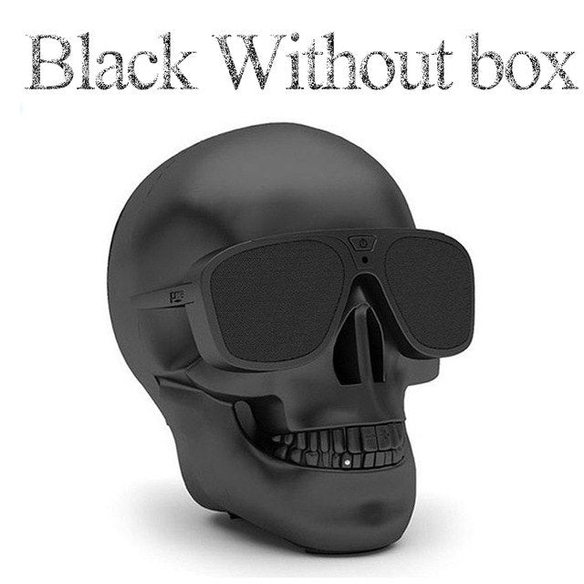 Wireless Sunglass Skull Bluetooth Speaker bass Halloween Cartoon Gift Mini Skull head Shape  Portable for iphone computer