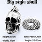 stainless steel men punk skull pendant domineering personality accessories jewelry