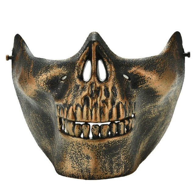 Skull Skeleton Mask Army Games Outdoor Metal Mesh Eye Shield Costume for Halloween Party