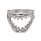 Shark Tooth Skull Mouth Punk Ring Mental Health Awareness Depression Awareness Pause Ring Inspiration Jewelry 2C0258
