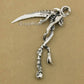 Huge 925 Sterling Silver Grim Reaper Skull Sickle Scythe Biker Pendant
