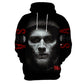 New 3d printing hoodie flame style men skull hoodies