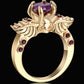 Brand New Arrival Creative Black Silver Gold colour Wing Skull Ring with AAA Zirconia Crystal Plated Party Jewelry