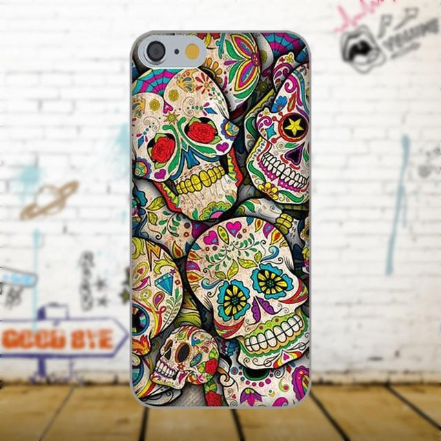 Diwqxr Colorful Mexican Sugar Skull Soft Coque Case For Apple iPhone 4 4S 5 5C SE 6 6S 7 8 Plus X For LG G4 G5 G6 K4 K7 K8 K10