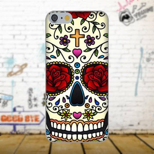 Diwqxr Colorful Mexican Sugar Skull Soft Coque Case For Apple iPhone 4 4S 5 5C SE 6 6S 7 8 Plus X For LG G4 G5 G6 K4 K7 K8 K10