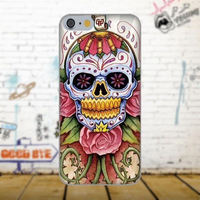 Diwqxr Colorful Mexican Sugar Skull Soft Coque Case For Apple iPhone 4 4S 5 5C SE 6 6S 7 8 Plus X For LG G4 G5 G6 K4 K7 K8 K10