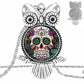 Sugar Skull Design Fashion Vintage Glass Women Owl Necklace