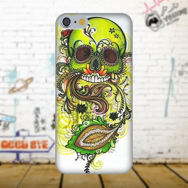 Diwqxr Colorful Mexican Sugar Skull Soft Coque Case For Apple iPhone 4 4S 5 5C SE 6 6S 7 8 Plus X For LG G4 G5 G6 K4 K7 K8 K10