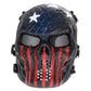 Skull Airsoft Party Mask Paintball Full Face Mask Army Games Mesh Eye