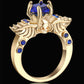 Brand New Arrival Creative Black Silver Gold colour Wing Skull Ring with AAA Zirconia Crystal Plated Party Jewelry