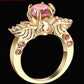 Brand New Arrival Creative Black Silver Gold colour Wing Skull Ring with AAA Zirconia Crystal Plated Party Jewelry