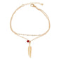 Fashion Crystal Anklets For Women Gold Silver Color Boho Anklet Strap Bracelet on the Leg Foot Bracelets Bohemian Jewelry Gift