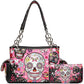 Sugar Skull Rose Flower Day of the Dead Concealed Carry Purse Totes