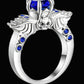 Brand New Arrival Creative Black Silver Gold colour Wing Skull Ring with AAA Zirconia Crystal Plated Party Jewelry