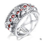 punk white goldGhost Skull skeleton Hand CZ Ring