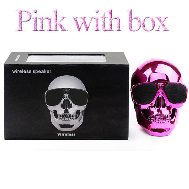 Wireless Sunglass Skull Bluetooth Speaker bass Halloween Cartoon Gift Mini Skull head Shape  Portable for iphone computer